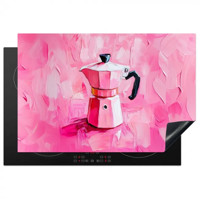 Roze - Verf - Coffee Inductie beschermer vinyl 3mm klein -3d