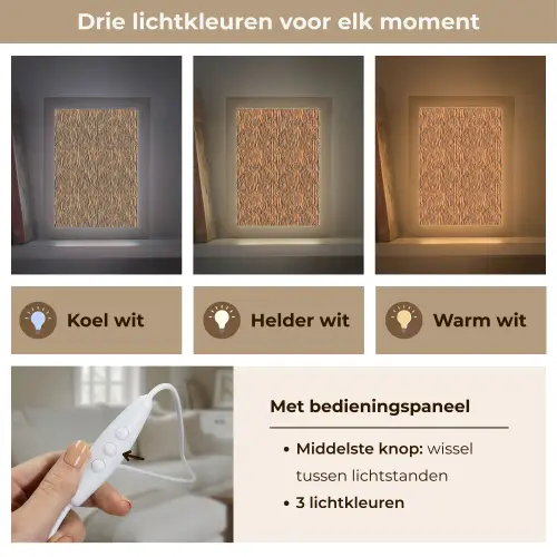 Tijger - Oranje - Patroon - Strepen Light Box met kabel (Tafellamp) klein 925 -USP_lichtkleurNL