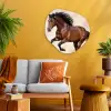 Paard - Galop - Energie Wandcirkel Organisch Aluminium middel -sfeer4
