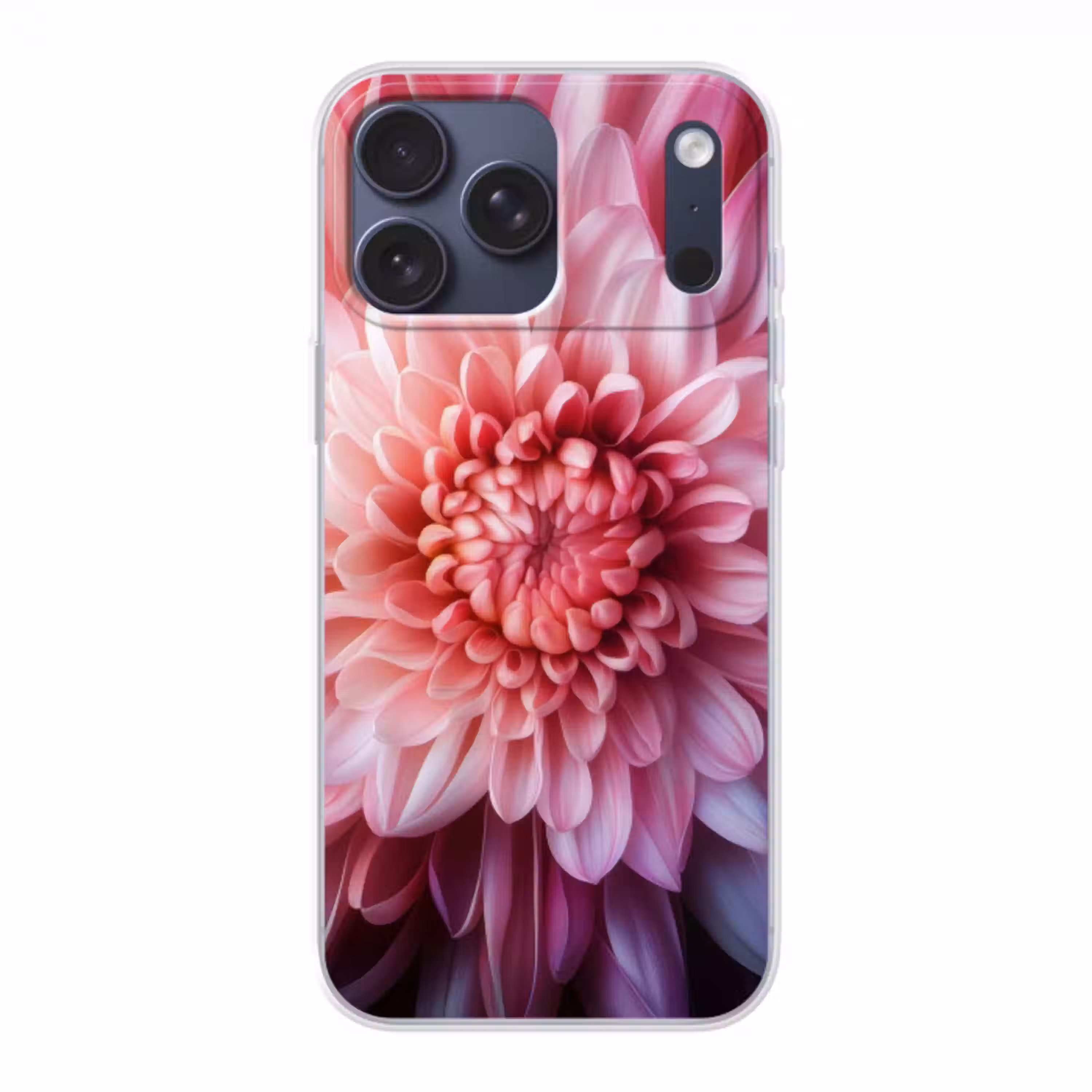 Dahlia - Bloem - Close up - Roze Telefoonhoesje iPhone 17 Pro Max klein -3d