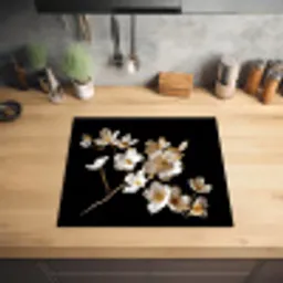Elegantie in Ivoor en Goud Inductie beschermer vinyl 3mm middel -sfeer5