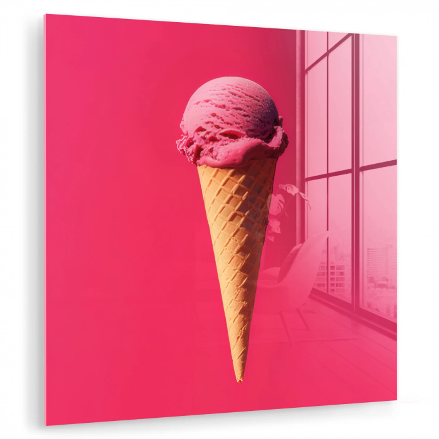 Schepijs - Roze - Hoorntje plexiglas 5mm klein -zzzproduct_nieuw