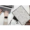 Wit - Penseelstreken - Reliëfeffect laptophoes neopreen klein 279 -bureau