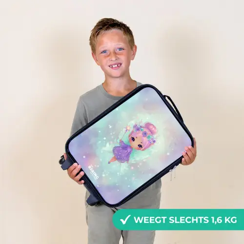 Bloemenfee in pastelglans Kinderkoffer - Zwart klein -sfeer4_NL