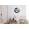 Krijger - Draak - Grijs Wandcirkel aluminium klein -woonkamer