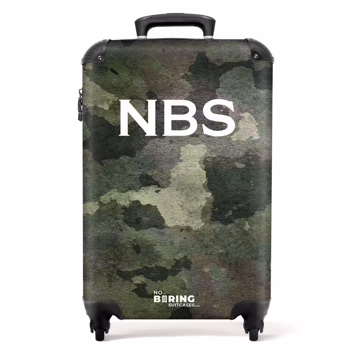 Koffer mit Name - Grünes Camouflage-Muster
