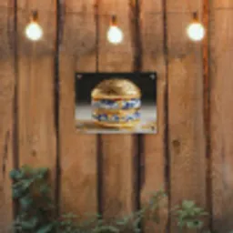 Delftsblauw - Goud - Burger tuinposter los doek klein -sfeer1