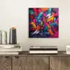 Abstract - Explosie - Neonkleuren aluminium wit klein -sfeer1