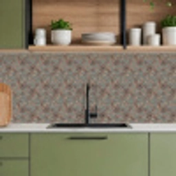 Donker - Bloemen - Sierlijk keuken achterwand 2 middel 871 -sfeer3
