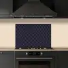 Plaid - Patroon - Visgraad - Blauw keuken achterwand spatscherm klein 900 -sfeer1