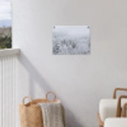Bos - Sneeuw - Winter - Natuur - Wit tuinposter los doek klein -sfeer8
