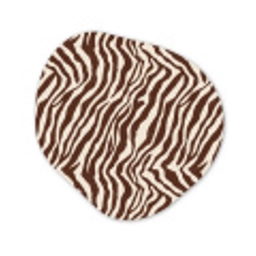 Zebra - Patroon - Zwart - Wit Wandcirkel Organisch Aluminium middel 851 -3d