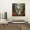 Kerstfeest - Dennenbos - Rood aluminium wit klein -sfeer1