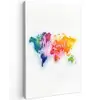 Travel - Quote - Regenboog - Wereldkaart Tuinposter op houten frame 2 cm dik middel -3d