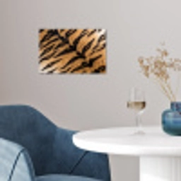 Realistisch - Tijgervacht - Zwart poster papier klein -sfeer3