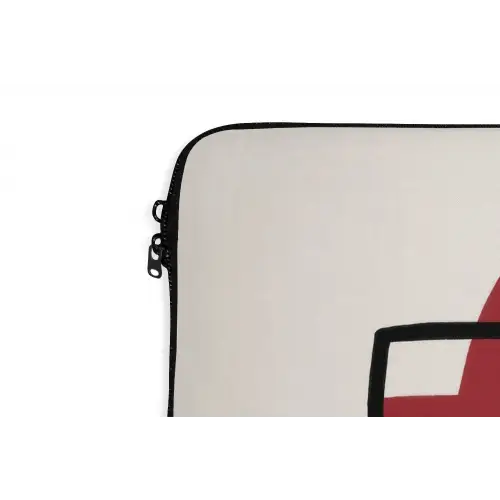 Wijnfles - Quote - Rood - Glas laptophoes neopreen klein -detail