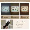 Bloesem - Bladeren - Lichtblauw Light Box met batterij (Wandlamp) middel -USP_lichtkleurNL