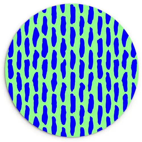 Vlekken - Groen - Blauw - Neon Wandcirkel plexiglas klein 852 -3d