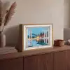 Doorkijk - Winterlandschap - Natuur - Huis - Bergen Light Box met batterij (Wandlamp) middel -sfeer2