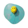 Ballon - Geel - Smiley Wandcirkel Organisch Forex 3mm klein -3d