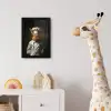Konijn - Kok - Dier fotolijst zwart zonder passe partout klein -usfeer4_kinderkamer