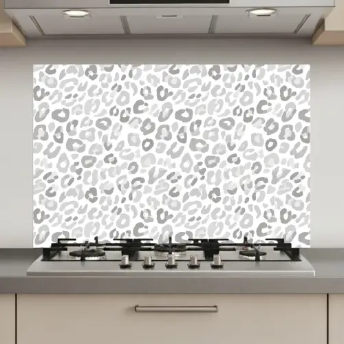 Luipaard - Motief - Grijs keuken achterwand spatscherm klein 900 -3d_website