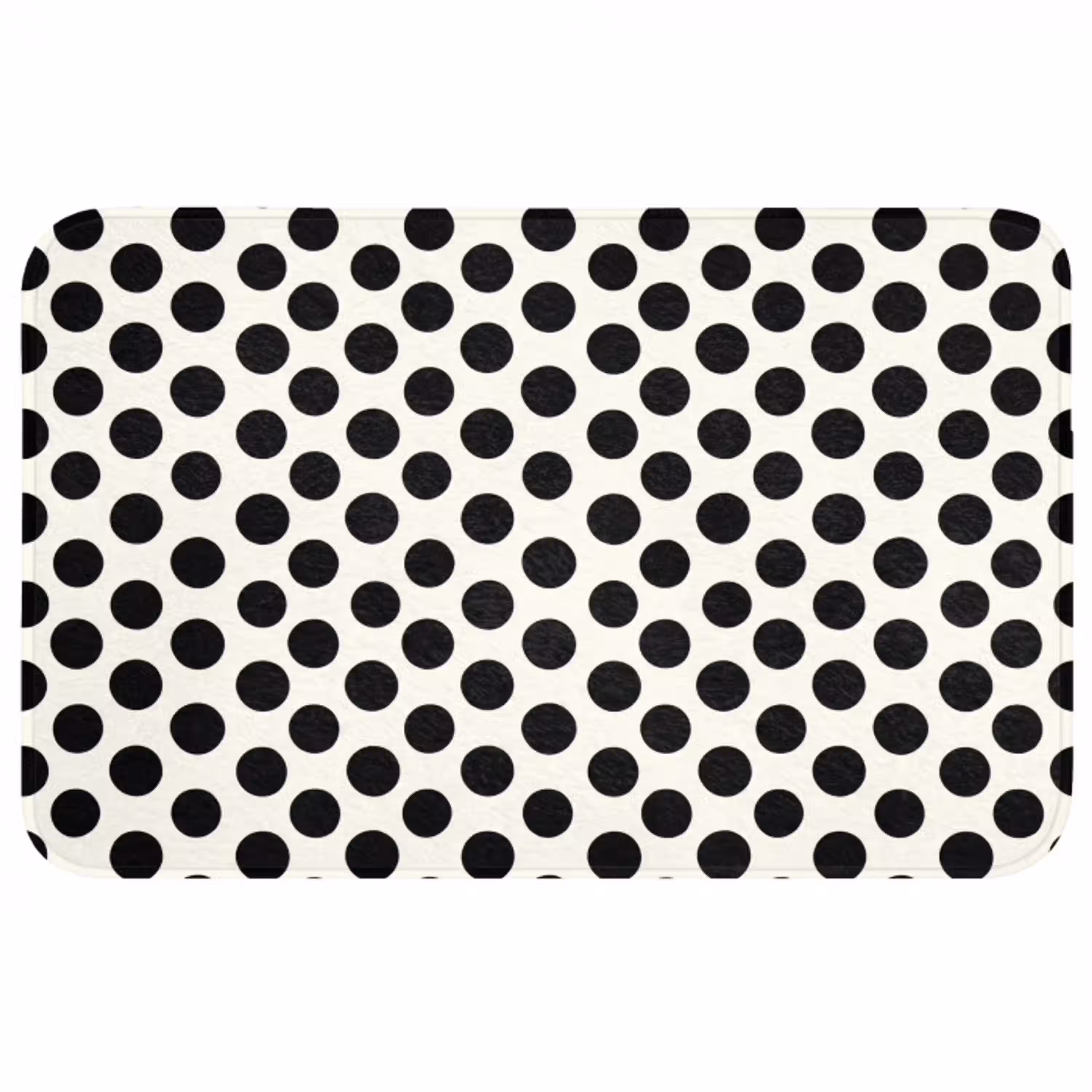Klassiek - Stippen - Zwart WCmat middel 1009 -3d