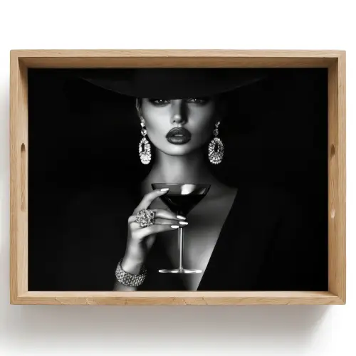 Vrouw - Cocktail - Chic Dienblad Rechthoek middel -z3d_shopping