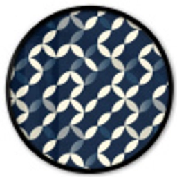 Abstract - Patroon - Blauw Fotolijst rond zonder passe partout klein 856 -3d