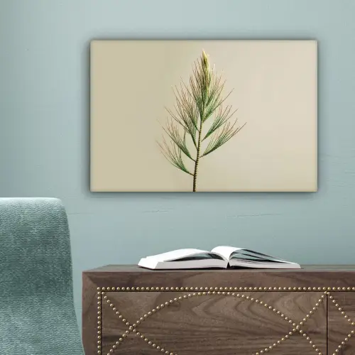 Dennentak - Naaldvormige bladeren - Lichtgroen canvas 2cm klein -sfeer4