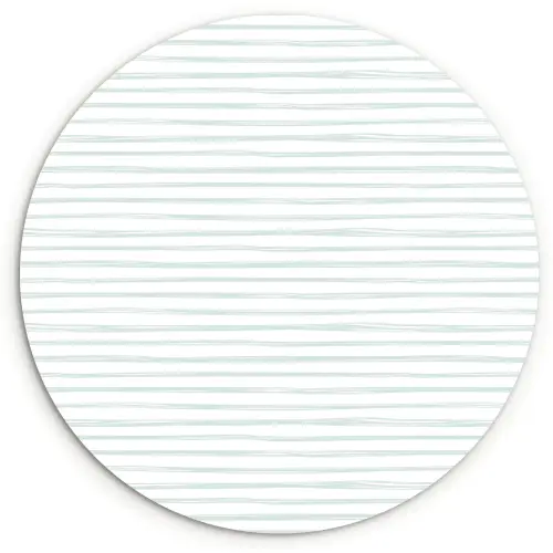 Zee - Sfeer - Strepen - Groen Wandcirkel plexiglas klein 852 -3d