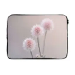 Bloemen - Bollen - Roze laptophoes neopreen klein -3d