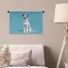 Dalmatiër - Zonnebril - Blauw Wandkleed katoen klein -sfeer4