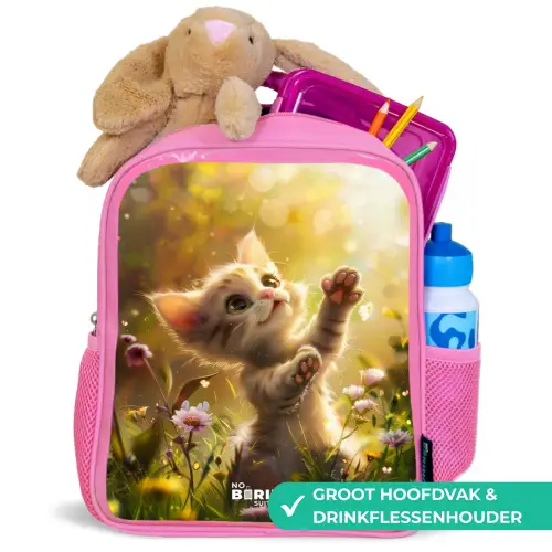 Koosje kitten Kinderrugzak - Roze middel -inhoud_NL