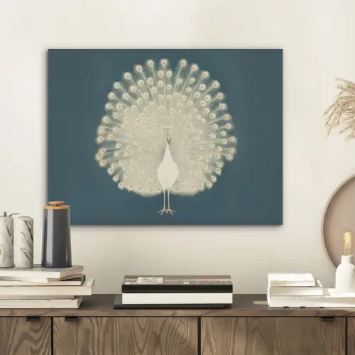 Vogel - Blauw - Vintage PET vilt klein -sfeer1