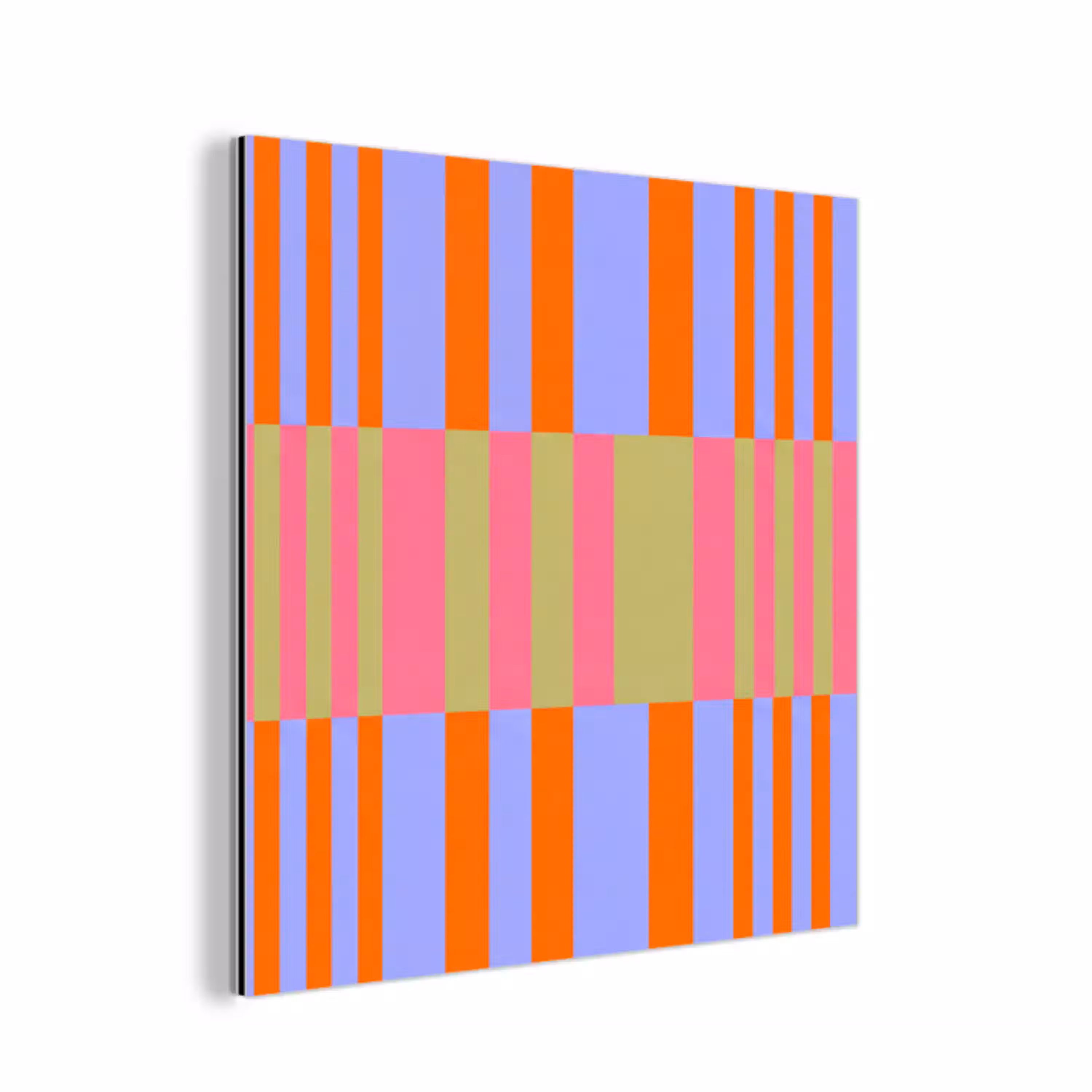 Abstract - Patroon - Geometrisch - Kleurrijk - Modern aluminium wit klein -3d