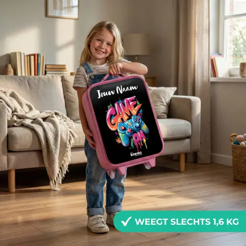 Controller - Game - Graffiti - Tekst Kinderkoffer - Roze klein -sfeer2_NL