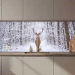 Hert - Winter - Bos - Natuur - Wit keuken achterwand 2 middel zz_3dshopping