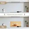 Donut - Romig - Poedersuiker - Beige keuken achterwand spatscherm klein -voor_na_NL