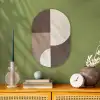 Raster - Halve cirkels - Contrast Wandcirkel Ovaal Forex klein -sfeer2