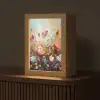 Bloemen - Kunst - Natuur - Olieverf Light Box met kabel (Tafellamp) klein -z3d_website