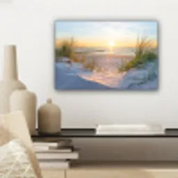 Strand - Zon - Duin - Gras - Zand - Horizon canvas 2cm klein -sfeer6