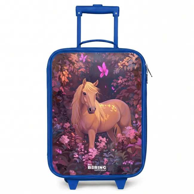 Kids’ Suitcase - Blue - Horse - Flowers - Purple - Butterfly