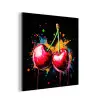Kersen - Fruit - Graffiti - Verf - Abstract - Modern - Kleurrijk aluminium wit klein -3d