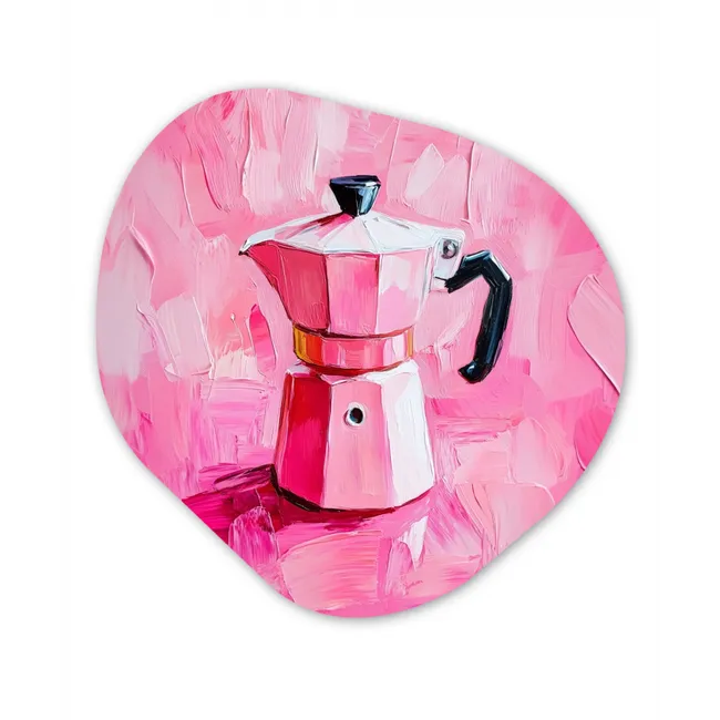 Roze - Verf - Coffee Wandcirkel Organisch Forex 3mm klein -3d