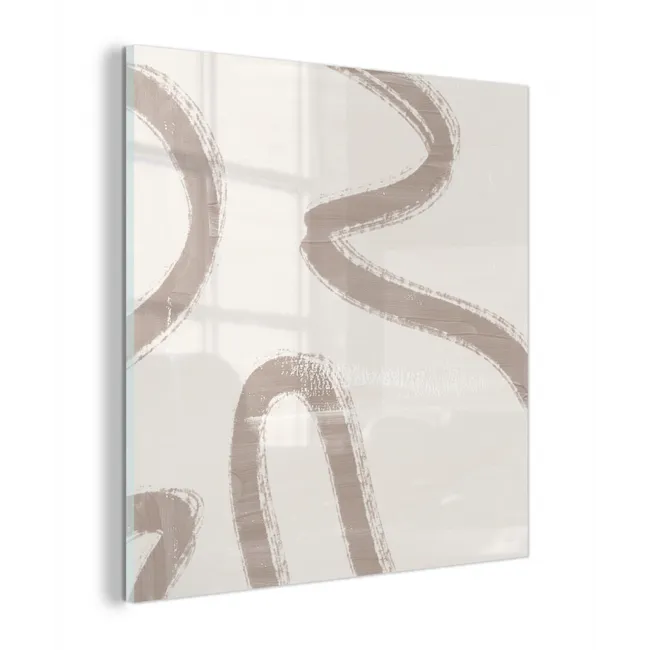 Moderne kunst - Beige - Abstract plexiglas 5mm klein -z3d