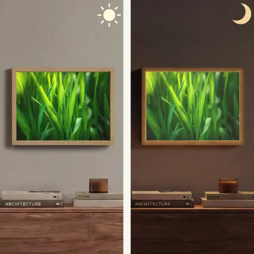 Grassprieten - Lichtinval - Groen Light Box met batterij (Wandlamp) middel -sfeer3