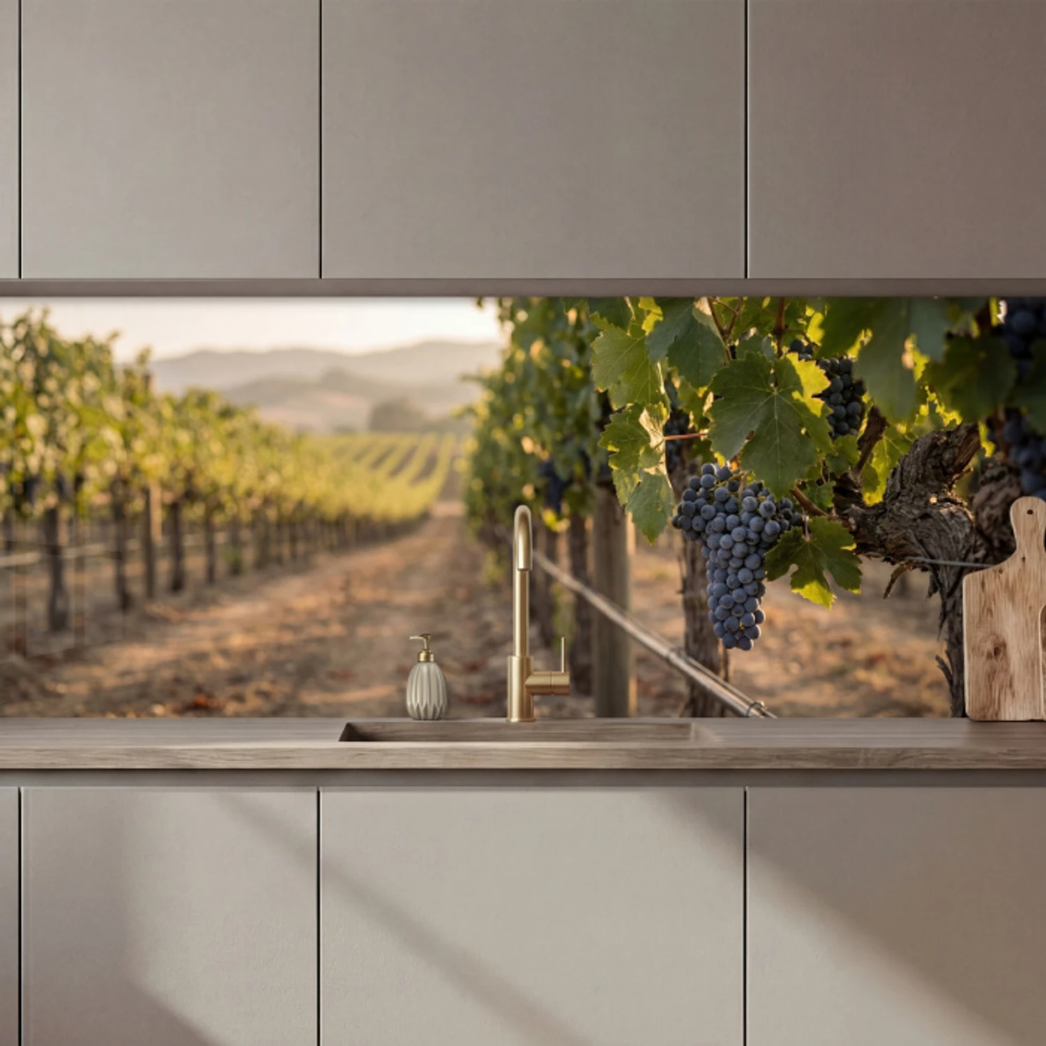 Druiven - Wijngaard - Zonlicht keuken achterwand 2 middel zz_3dshopping