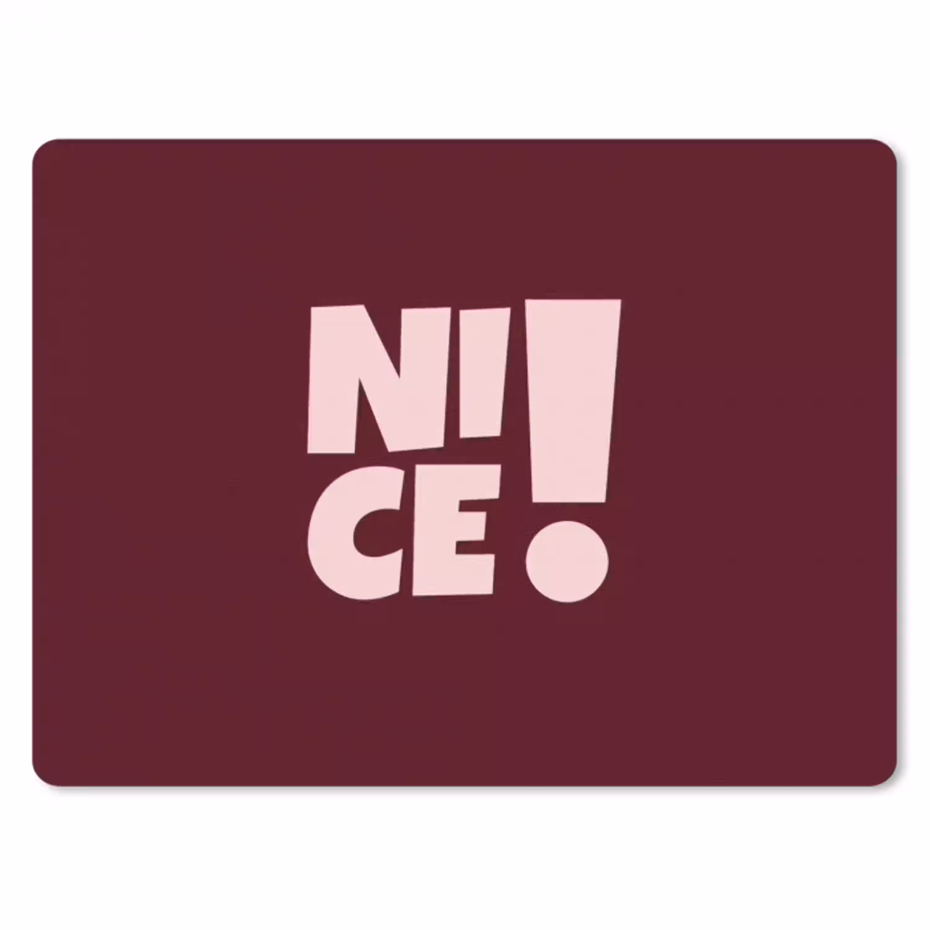 Nice - Uitroepteken - Rood muismat rubber klein -3d