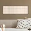 Plaid - Patroon - Vierkant - Beige canvas 2cm klein 828 -sfeer3